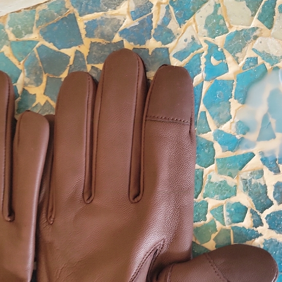 Quince Lamb Leather Cashmere Lined Gloves In Choclate - Picture 4 of 13